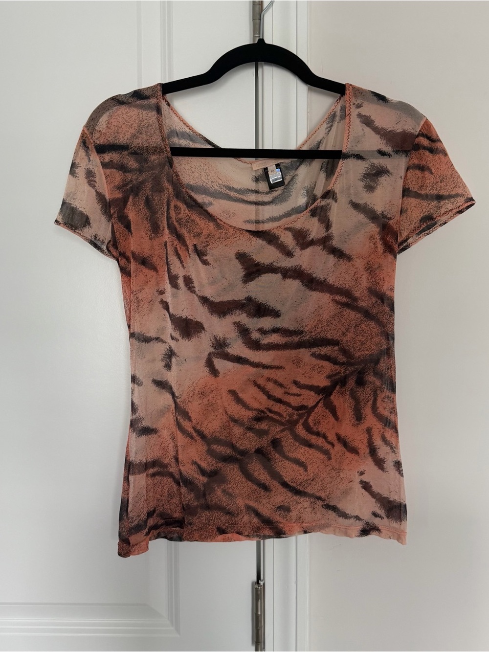 Roberto Cavalli Y2K Tiger Print Top